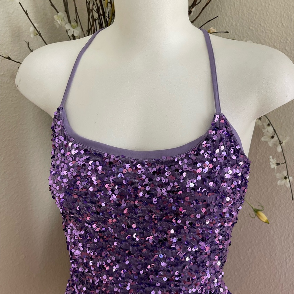 BP Purple Sequin Mini Dress Size Medium. - Picture 5 of 15